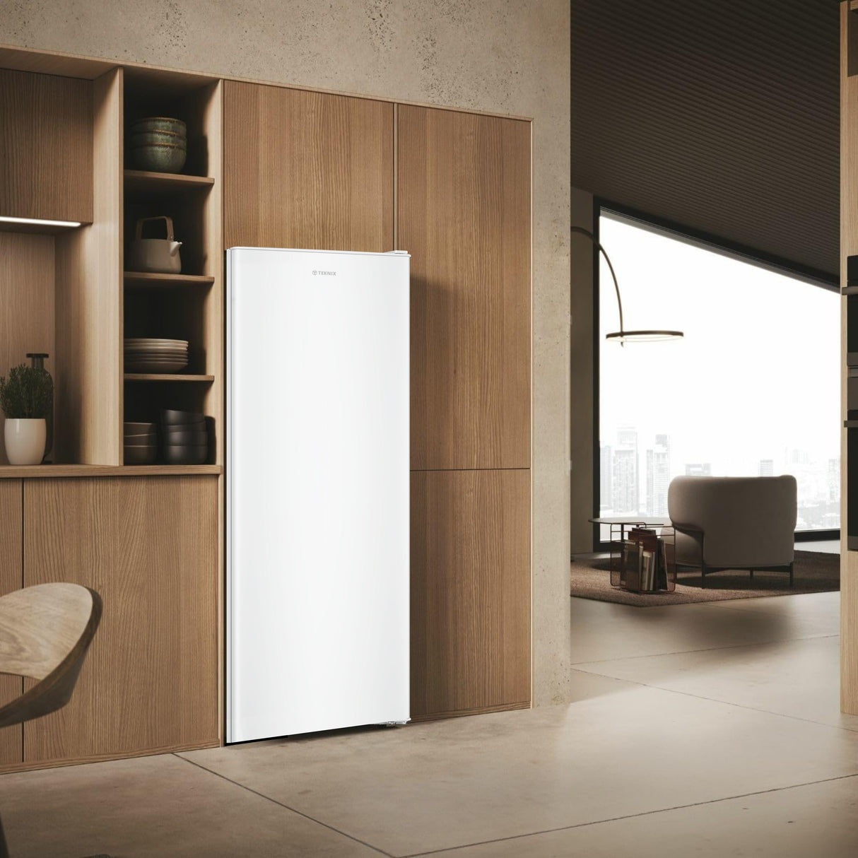 Teknix TSFG1385W 161 Litre Single Door Freezer in White - E Rated - POHW0094 **Suitable for Garage Use (-15°C)**