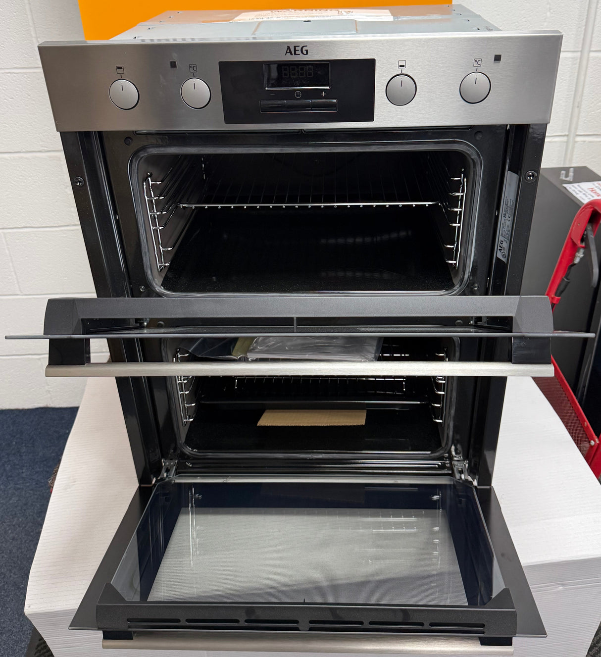 AEG 6000 Series DUB331110M (99) Built Under Electric Double Oven in Stainless Steel - A Rated - HW182499