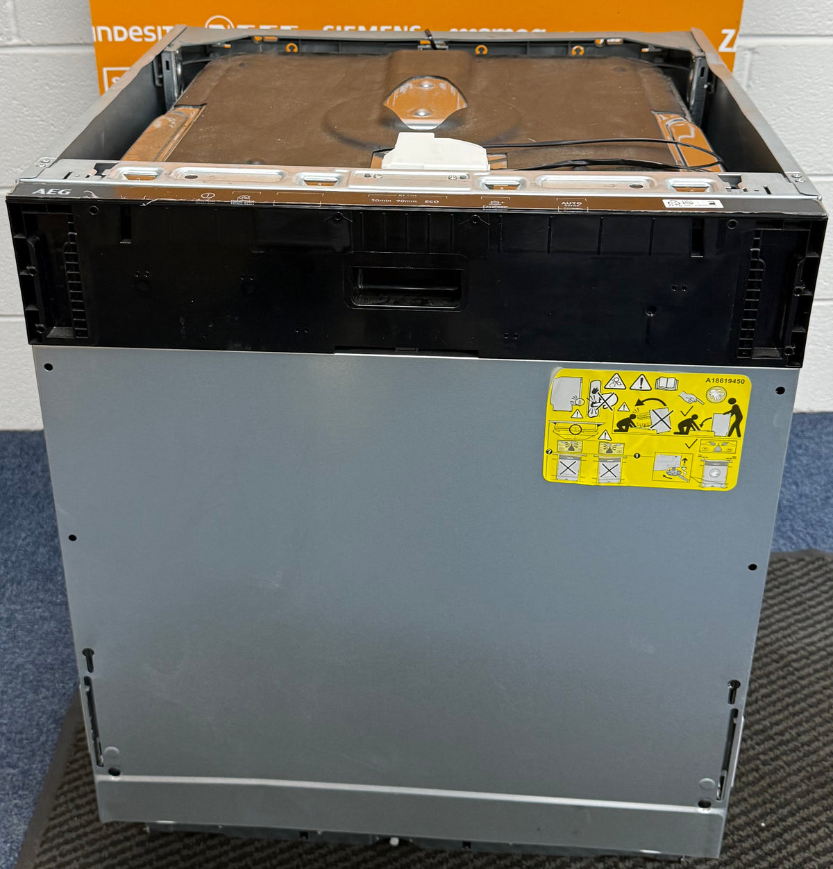 AEG FSB42607Z (25) Air Dry 3000 Fully Integrated Built In Dishwasher - Black Control Panel with Sliding Door Fixing Kit - (Ex Display) - HW182725