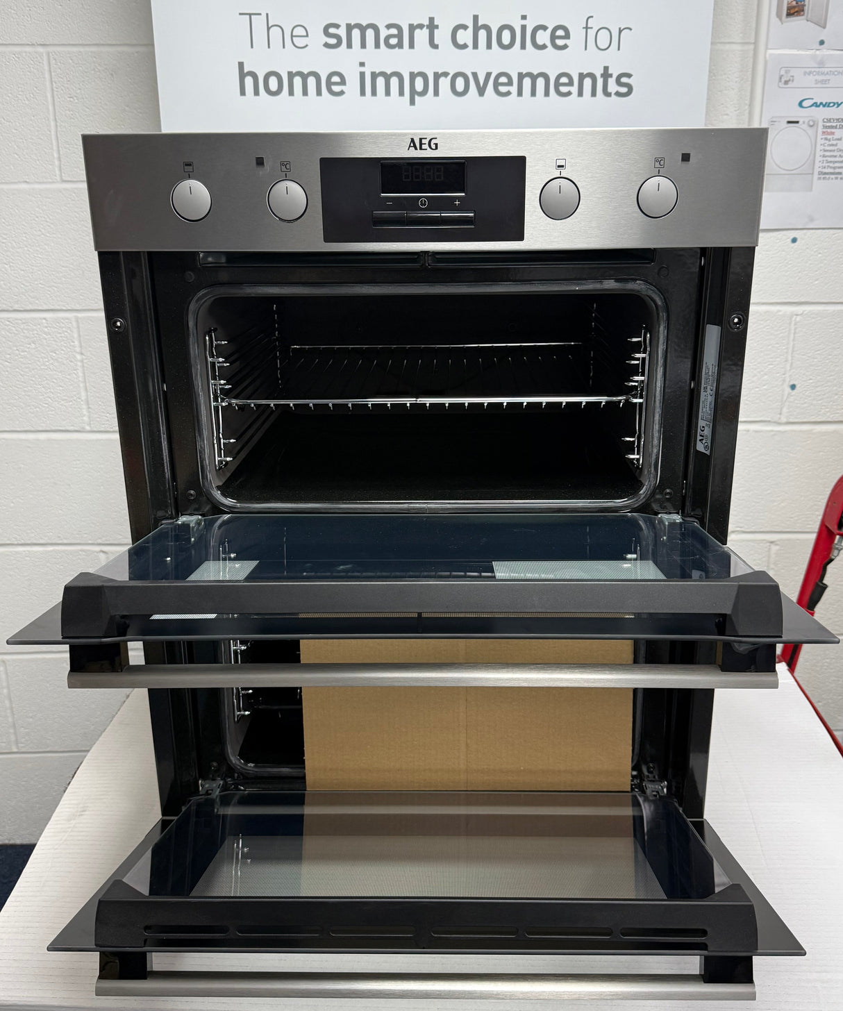 AEG 6000 Series DUB331110M (21) Built Under Electric Double Oven in Stainless Steel - (Ex Display ) - HW182421