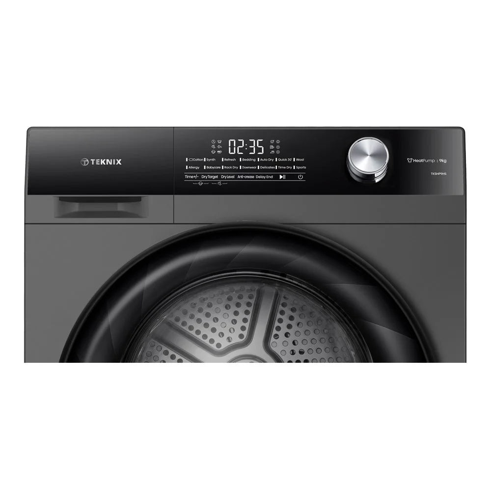 Teknik TK5HP9HS 9KG 5 Series Heat Pump Dryer in Titanium - A++ Rated - 5 Year Guarantee - POHW0137