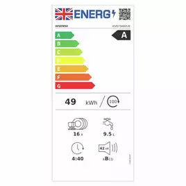 Hisense HV673A60UK (42) Full-Size Fully Integrated Dishwasher with Top Cutlery Tray - A Rated - (Ex Display) - HW182142