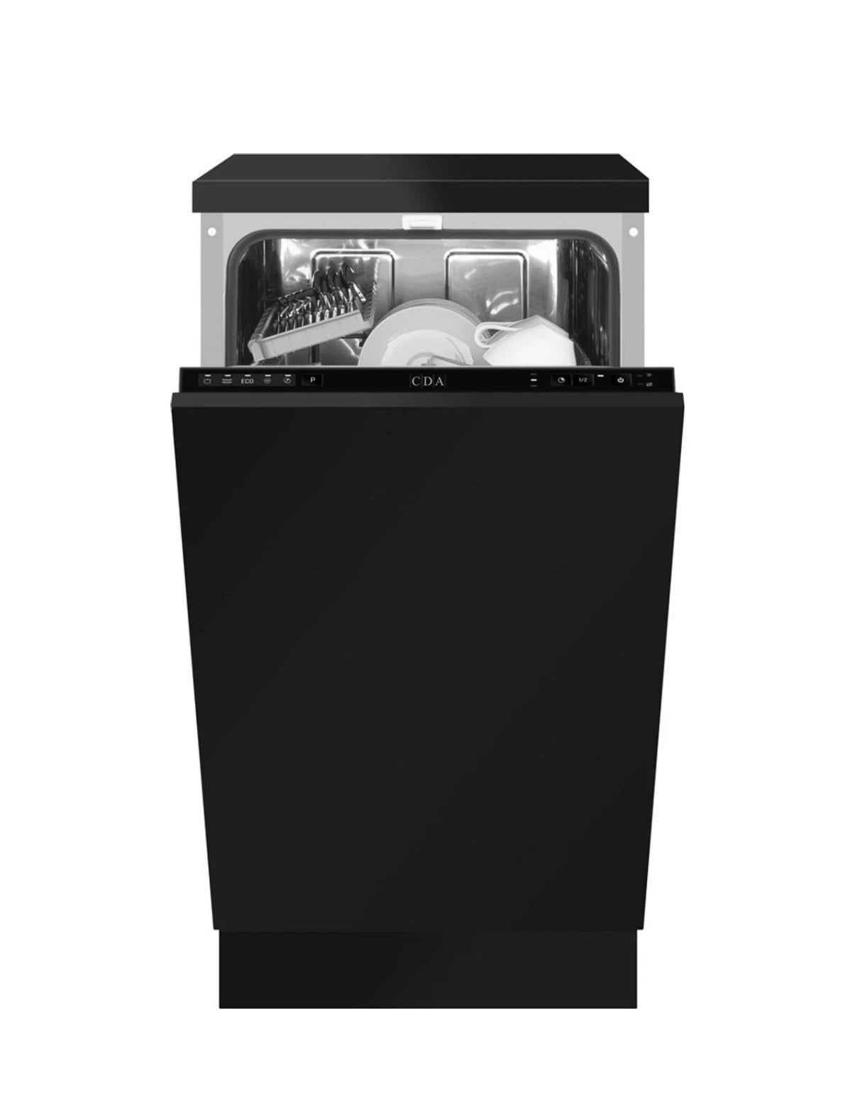 CDA SCD4509 (95) 45cm Slimline Fully Integrated Dishwasher with 9 Place Settings in Black - (New Stock) - HW182695