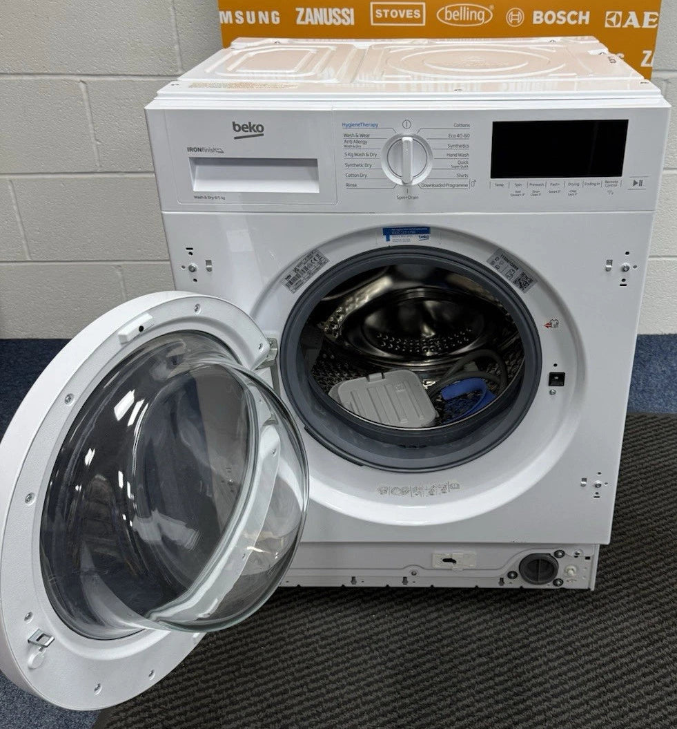 Beko Pro WDIK854441 (30) 8+5 KG 1400 Spin Integrated Washer Dryer in White - A Wash Rated - (Ex Display) - HW182730