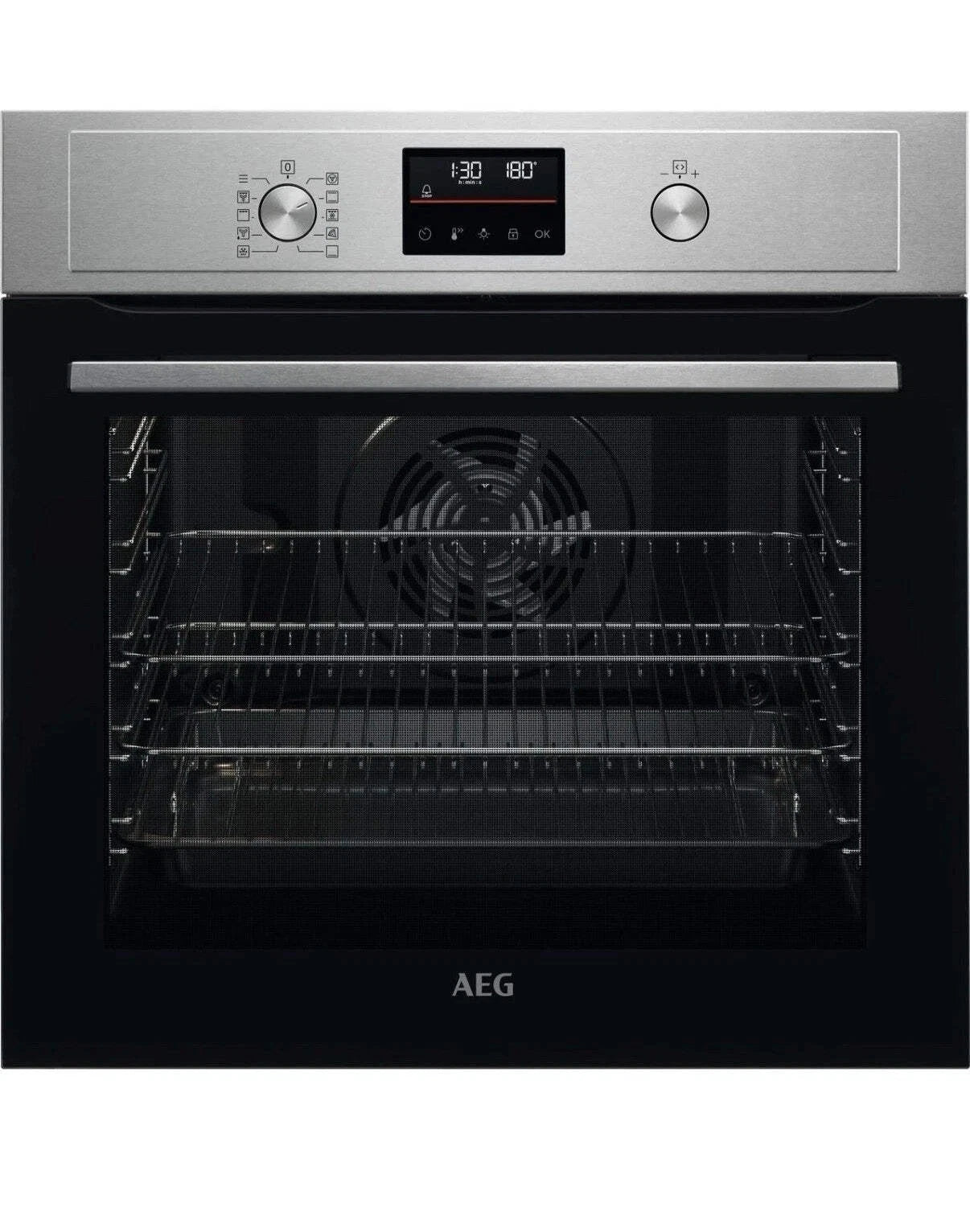 AEG BPX535061M (67) SurroundCook Built-In Electric Single Oven with Pyrolytic Self Cleaning in Stainless Steel - A+ Rated - (EX Display) - HW182267