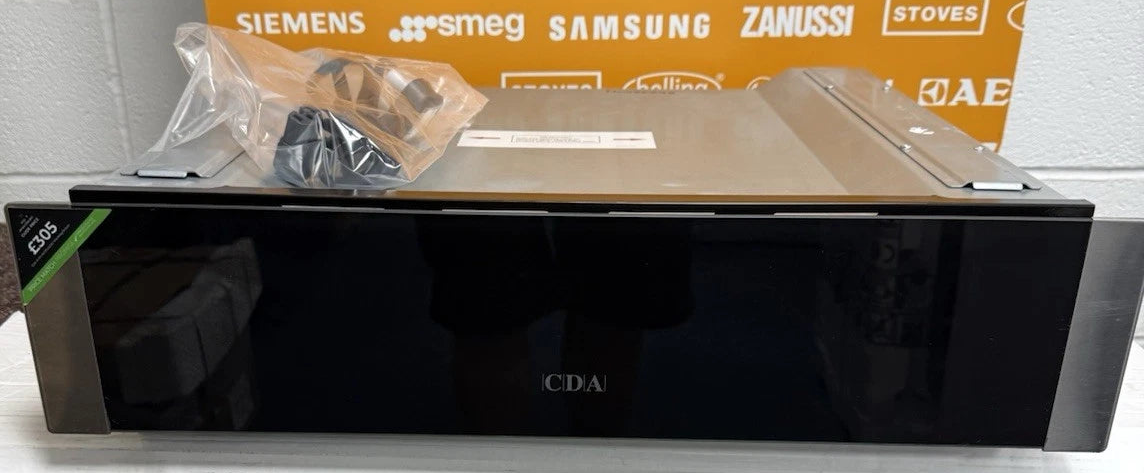 CDA VW152SS (98) 14cm Warming Drawer in Black & Stainless Steel - (Ex Display) - HW182298