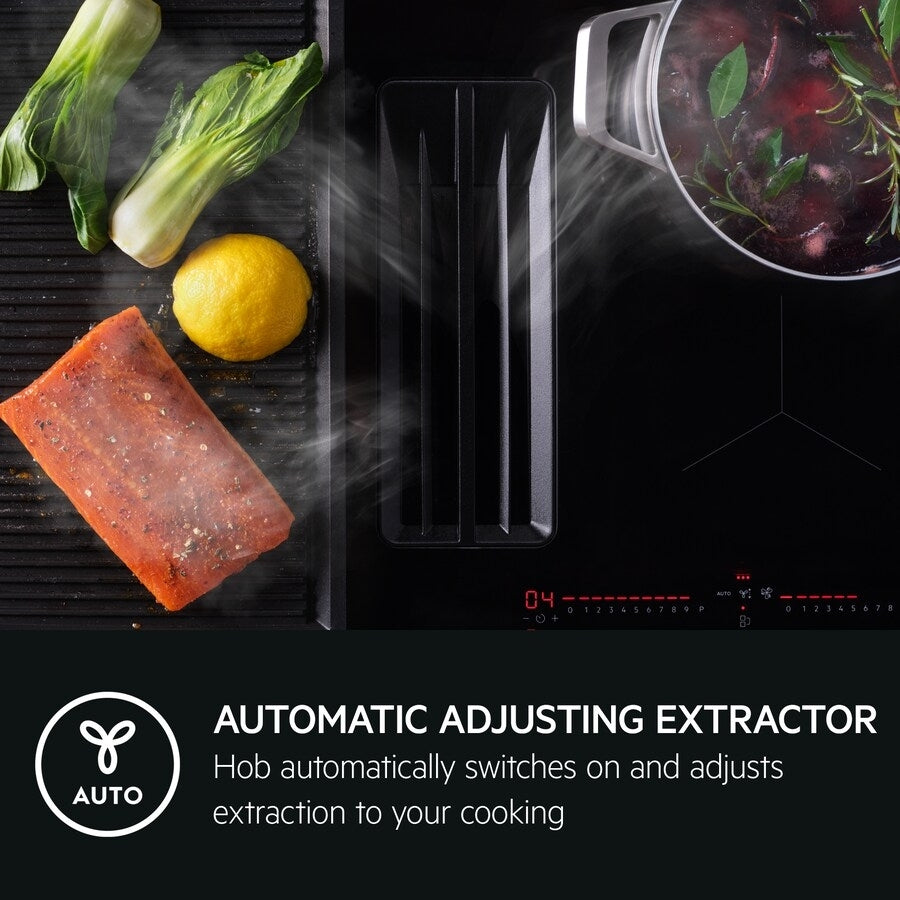AEG SaphirMatt® TCH74B01FZ (61) 71cm 4 Zone Induction Hob with Venting Extraction in Matt Black - A+ Rated - (Tatty Box) - HW182361 - MANAGERS SPECIAL PRICE £1039.20