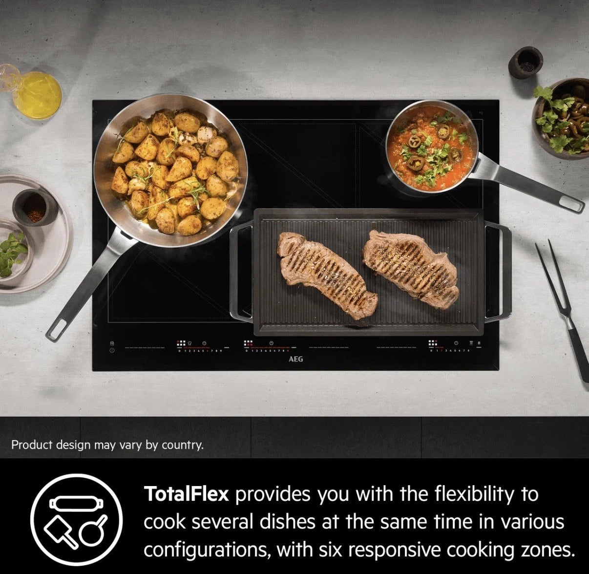 AEG TR84IT00FB (57) 6000 TotalFlex 78cm Induction Hob with Touch Control - (Tatty Box) - HW182357 - MANAGERS SPECIAL PRICE £999.20