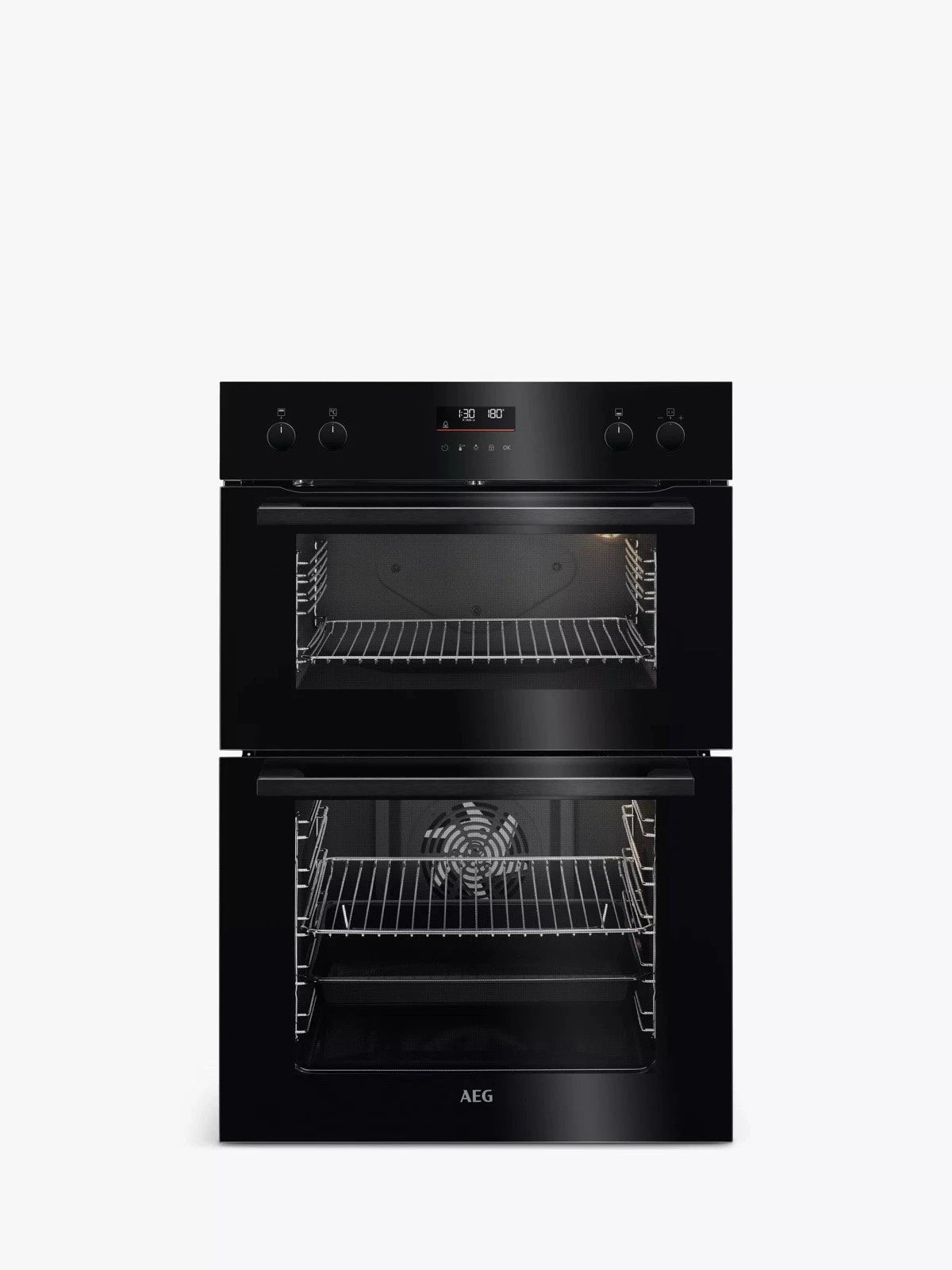 AEG 6000 Series DCE531160B (36) Built-in Electric Double Oven in Black - 61L/42L - A/A Rated - (Ex Display)- HW182536