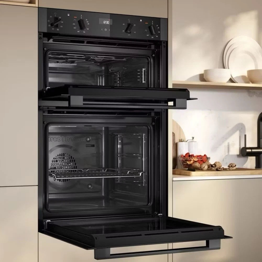 Neff N50 U1ACE2AG3B (35) Built-in Electric Double Oven in Graphite - A/B Rated - (Ex Display) - HW182535