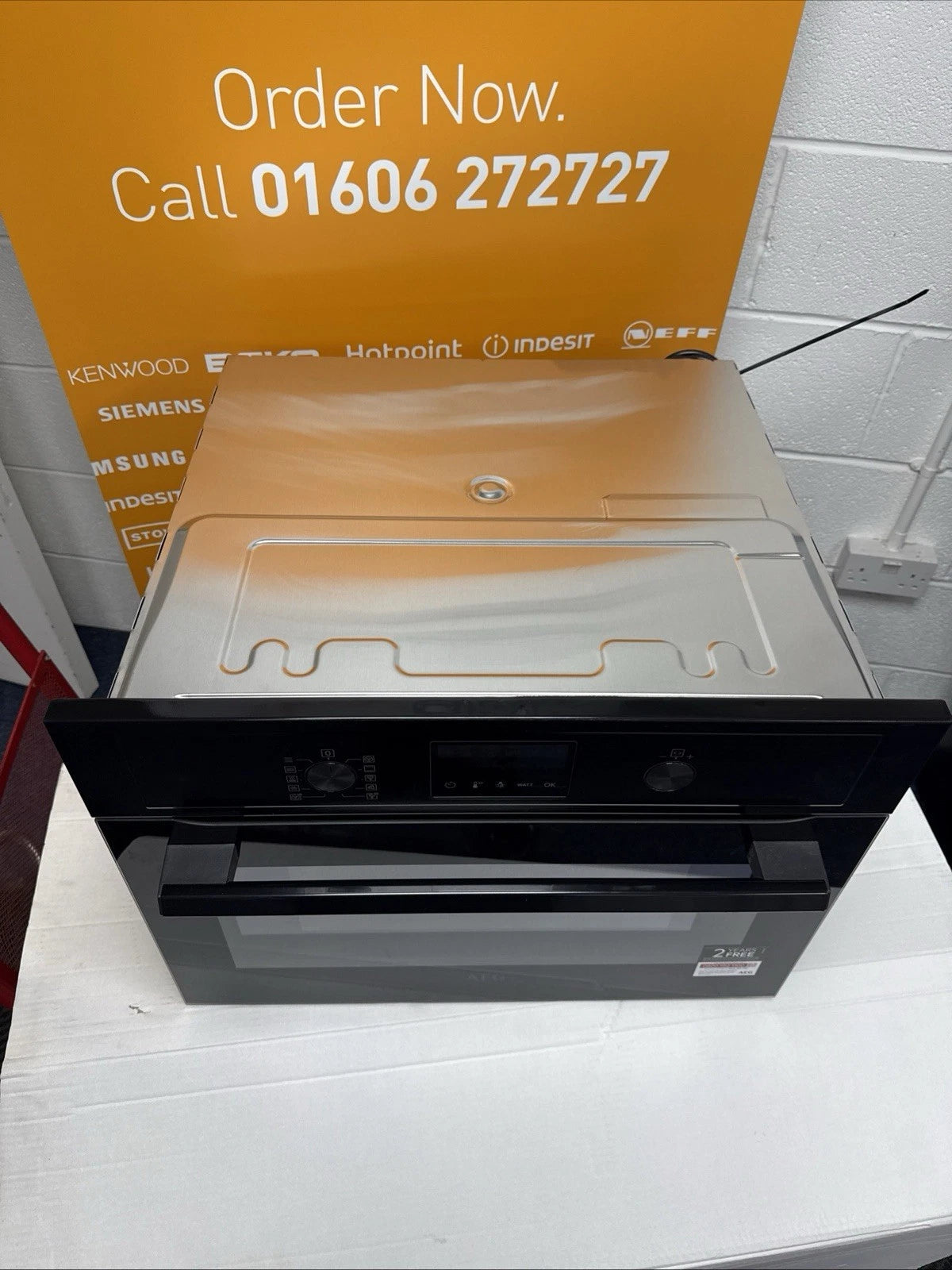 AEG KMX365060B (92) Built-In Combination Microwave Oven in Black - (Ex Display) - HW182292