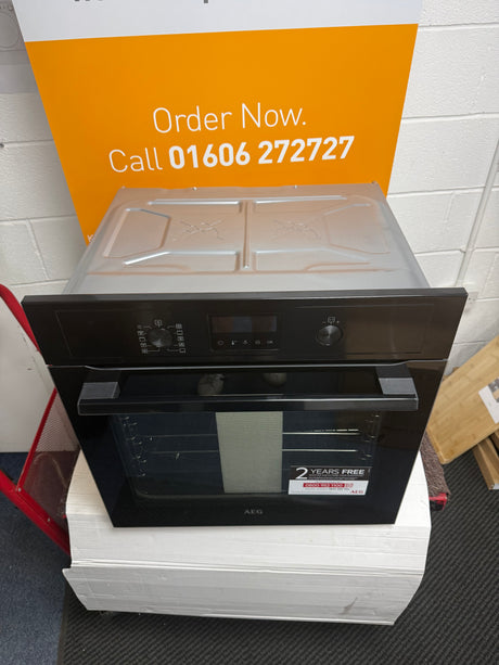 AEG BPX535061B (20) Built-In Electric Single Oven with Pyrolytic Self Cleaning in Black - A Rated - (Ex Display) - HW182320