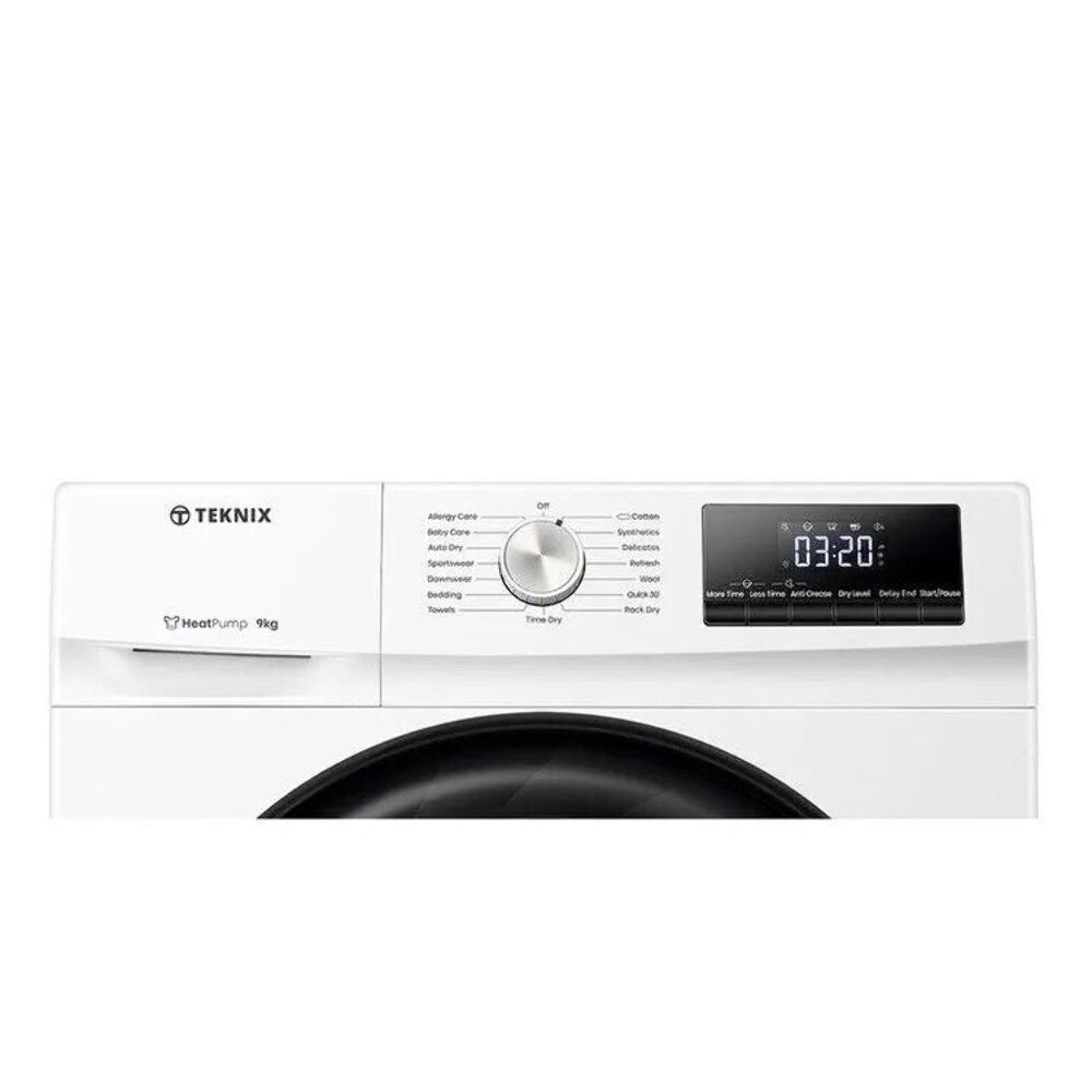 Teknix TKHP9HW 9KG Heat Pump Dryer in White - A++ Rated - POHW0113