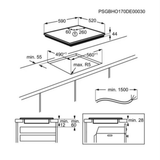 AEG IKB64401FB 60cm Induction Hob in  Black install diagram