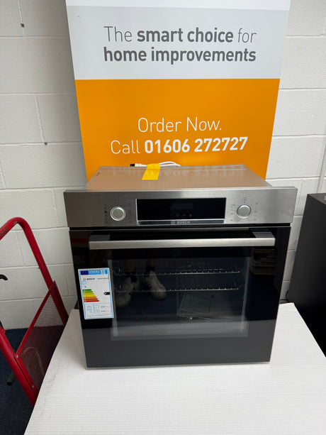 Bosch Series 4 HQA574BS3B (23) Electric Single Oven with Pyrolytic Self Cleaning in Stainless Steel - (Ex Display) - HW182523