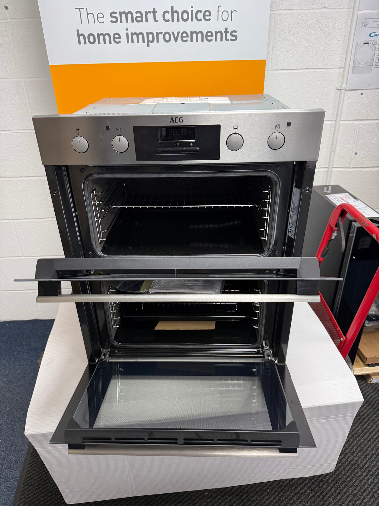 AEG 6000 Series DUB331110M (99) Built Under Electric Double Oven in Stainless Steel - A Rated - HW182499