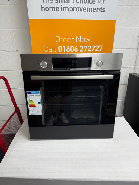 Bosch Series 4 HQA574BS3B (23) Electric Single Oven with Pyrolytic Self Cleaning in Stainless Steel - (Ex Display) - HW182523