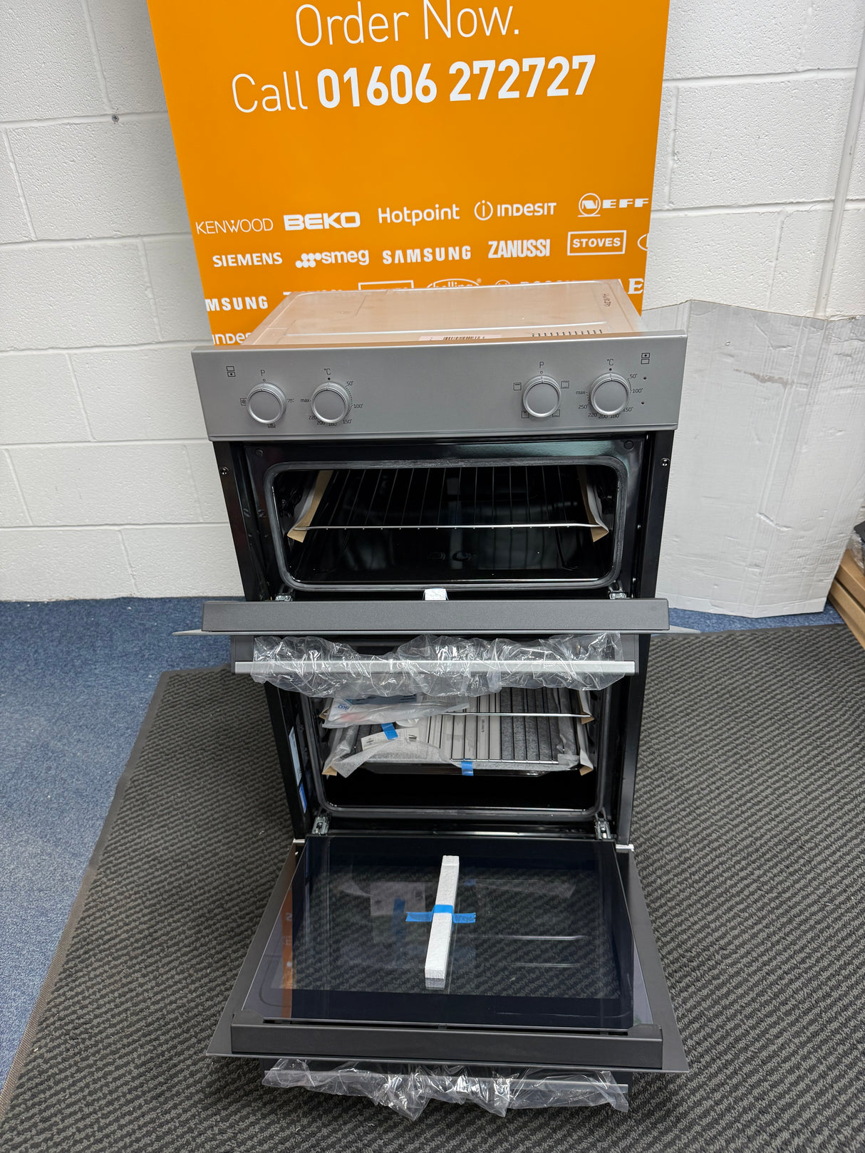 Beko RecycledNet® BBXDF21000S (97) Built In Double Oven in Silver - A/A Rated ex display HW182397