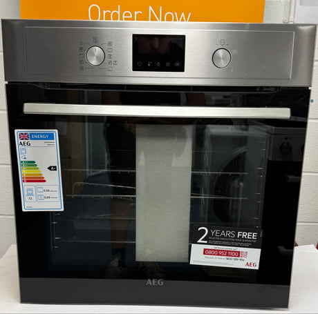 AEG BEX535A61M (32) 3000 Built-in Electric Single Oven with AirFry and Aqua Clean in Stainless Steel - A+ Rated - (Blemished) - HW182532