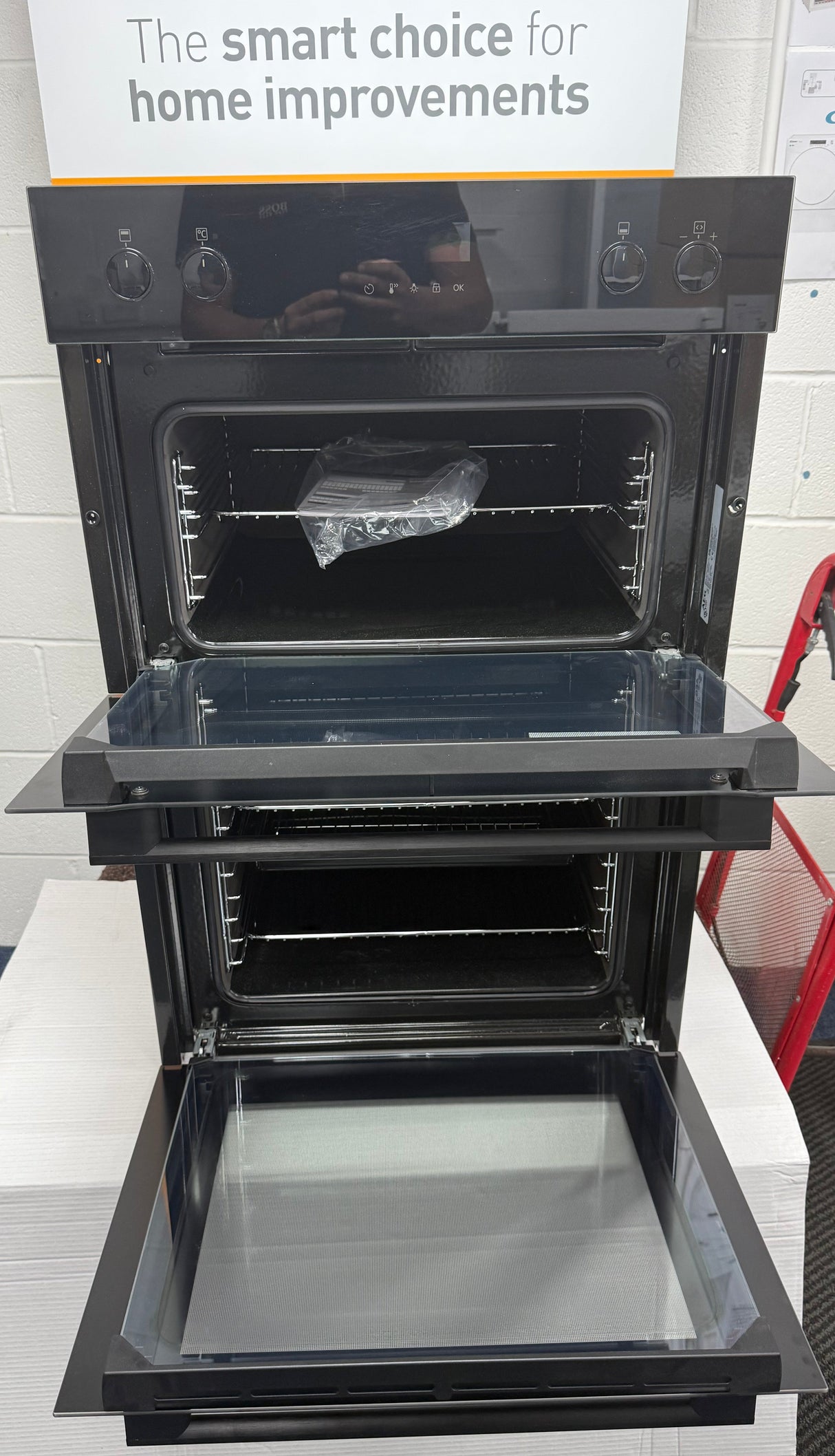 AEG 6000 Series DCE531160B (36) Built-in Electric Double Oven in Black - 61L/42L - A/A Rated - (Ex Display)- HW182536