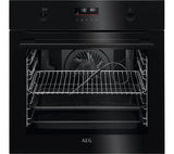 AEG BPK556260B Steambake Pyrolytic Electric Single Oven in Black - A+ Rated stock photo front