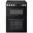 Teknix TKED64INDB 60cm Induction Hob Double Oven Electric Cooker in Black [Energy Class AA Rated] Stock Photo front