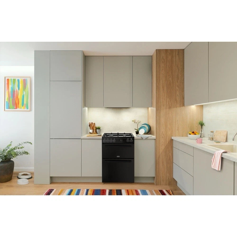 Belling 444412047 FSA Vision DF BLK (71) 60cm Dual Fuel Cooker with Double Oven in Black - (Ex Display) - HW182371