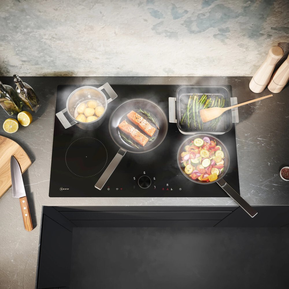 Neff N90 T68NUV4A0 (55) 80cm Induction Hob in Matt Black with TwistPad® - (Tatty Box) - HW182755