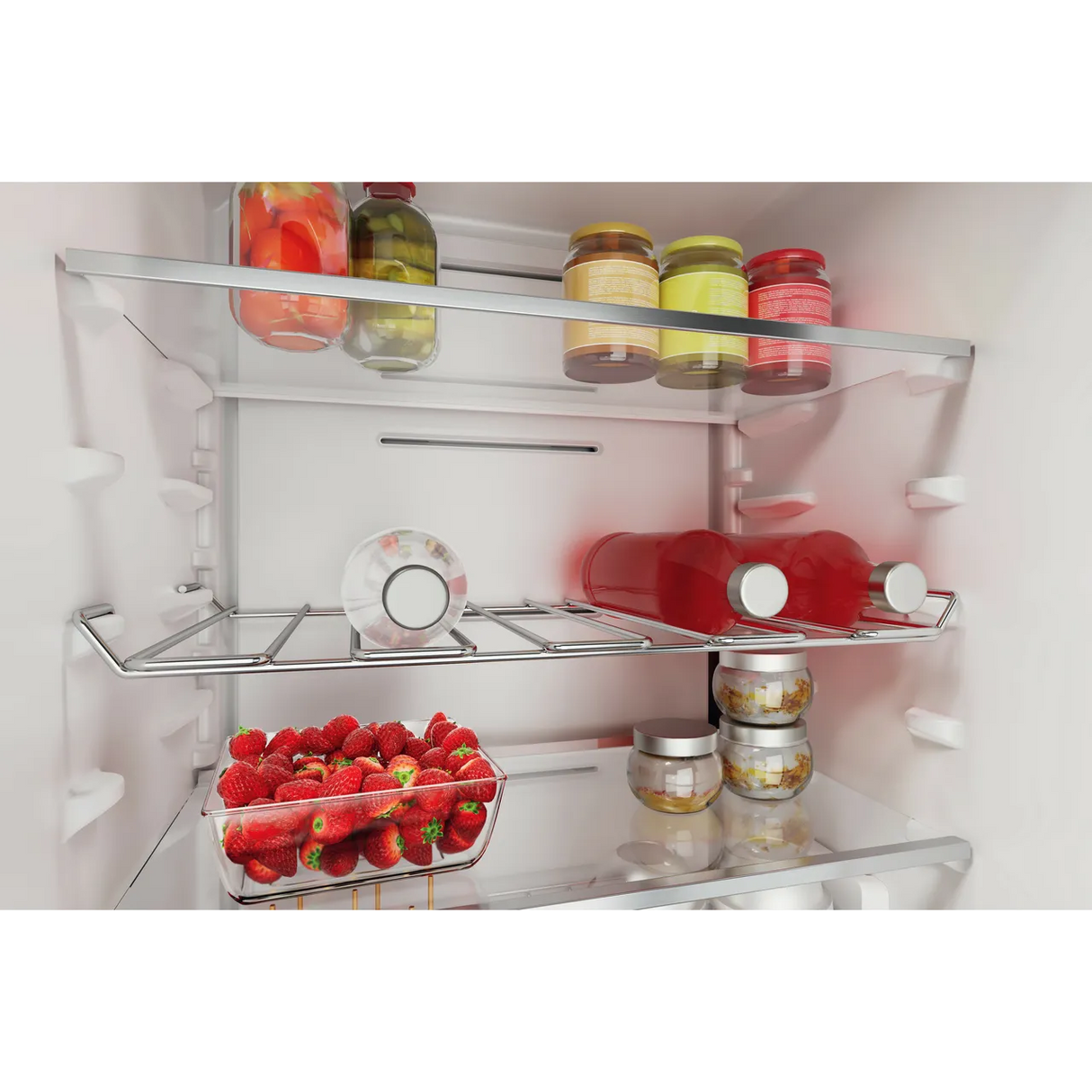 Hotpoint HTC20 T322 UK (31) 194cm Extra Tall 280L 70/30 Integrated No Frost Fridge Freezer - Sliding Door Hinge - E Rated - (Ex Display) - HW182431