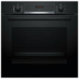 Bosch Series 4 HQA534BB3B (55) Built In Electric Single Oven with added Steam Function in Black - A+ Rated - (Ex Display) - HW182555