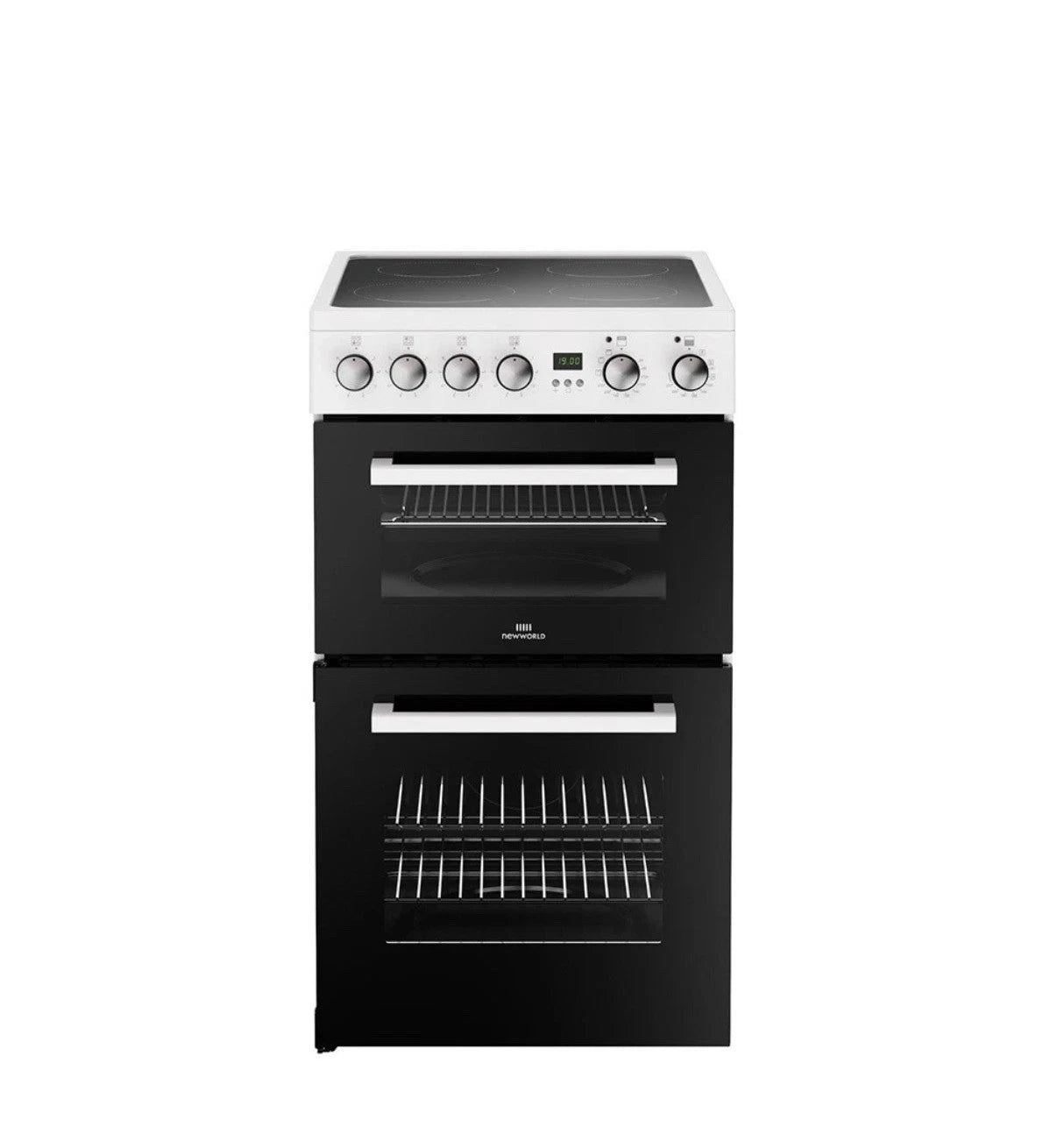 New World 444412057 (75) FDO 50E 50cm Electric Ceramic Cooker in White - (Ex Display) - HW182375