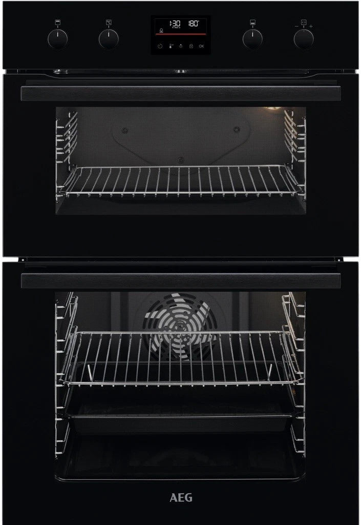 AEG 6000 DCB535060B (65) Surround Cook Double Built-in Oven in Black - A/A Rated - (Ex Display ) - HW182565