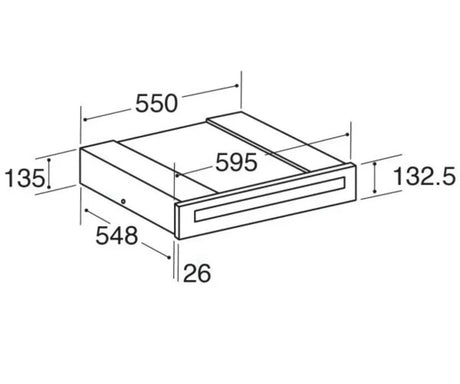 CDA VW153BL (87) 14cm Warming Drawer in Black - (Ex Display) - HW181987