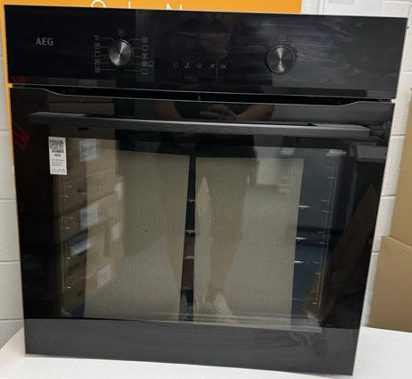 AEG NBS6P521AB (42) 6000 SenseCook® Built-in Electric Single Oven with Pyrolytic Self Cleaning in Black Glass - A+ Rated - (Ex Display) - HW182542