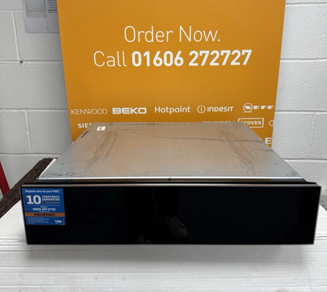 Beko DRW11401FB (90) Built-in Warming Drawer in Black Glass - Non Branded Front - (Ex Display) - HW182290