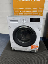 Beko WDIK954451F (43) 9+5 Kg Integrated Washer Dryer in White - (Graded Dented) - HW182343