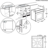 AEG BEX535A61M (32) 3000 Built-in Electric Single Oven with AirFry and Aqua Clean in Stainless Steel - A+ Rated - (Blemished) - HW182532