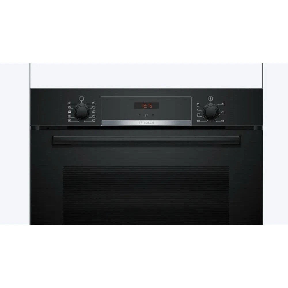 Bosch Series 4 HQA534BB3B (55) Built In Electric Single Oven with added Steam Function in Black - A+ Rated - (Ex Display) - HW182555