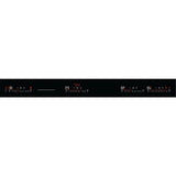 AEG IKE85651 80cm Multibridge Induction Hob from HomeWise Appliances stock photo showing all touch controls illuminated for all 5 induction zones.