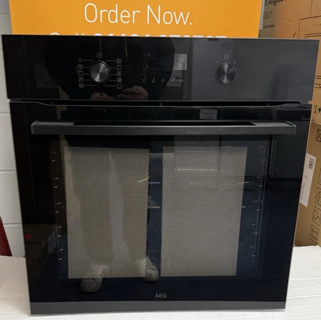 AEG OS6AB50AK (31) Sense Cook Built-in Electric Single Oven in Black - A+ Rated - (Ex Display) - HW182531