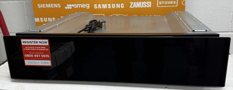 CDA VW155BL (90) 14cm Warming Drawer in Black - Non Branded Glass Front - (Ex Display) - HW182190