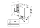Hotpoint HP4ID11CS80UK (72) 45cm Slimline Integrated Dishwasher with 11 Place Settings - D Rated - (Ex Display) - HW182572