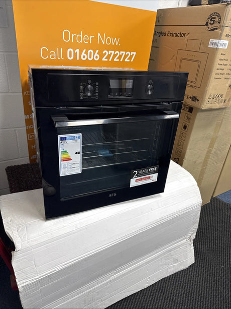 AEG  BPX535A61B (22) 3000 Built-in Single Electric Oven with AirFry and Pyrolytic Self Cleaning - A+ Rated - (Ex Display) - HW182563