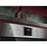 AEG 600 OU5NU20M (07) SurroundCook Clean Enamel Built-under Double Oven in Stainless Steel - A/A Rated - (Tatty Packaging) - HW182407