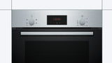 Bosch Series 2 HHF133BR0B (15) Built-in Electric Single Oven with 13Amp Plug in Stainless Steel - A Rated - (Ex Display) - HW182415