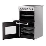 New World 444412057 (75) FDO 50E 50cm Electric Ceramic Cooker in White - (Ex Display) - HW182375
