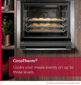 Neff N50 U1ACE2HN0B (10) Built-In Electric Double Oven in Stainless Steel - A Rated from HomeWise Appliances Graphic describing Circo Therm