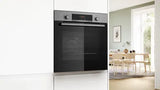 Bosch Series 4 HQA574BS3B (94) Electric Single Oven with Pyrolytic Self Cleaning in Stainless Steel - (Ex display) - HW182523