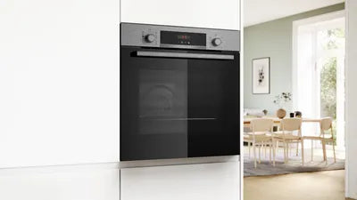 Bosch Series 4 HQA574BS3B (23) Electric Single Oven with Pyrolytic Self Cleaning in Stainless Steel - (Ex Display) - HW182523