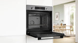 Bosch Series 4 HQA534BS3B Built In Electric Single Oven with added Steam Function in Stainless Steel - A+ Rated - (Ex Display) - HW182154-02